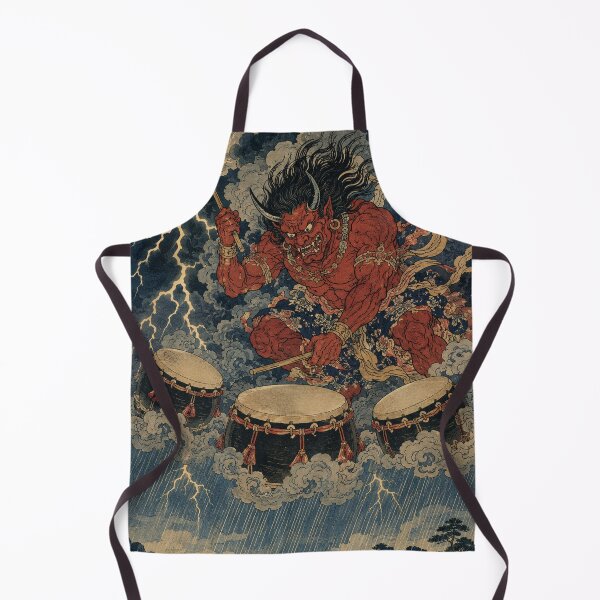 Item preview, Storm Bringer - Vintage Japanese Oni Ukiyo-e Woodblock designed and sold by bapupa.