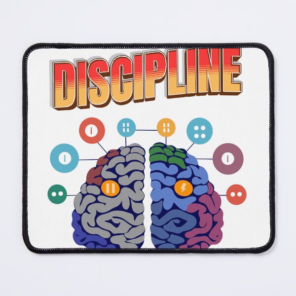 Item preview, Discipline Motivational Brain Graphic - Mental Focus Gym Apparel designed and sold by GraphixByHub.