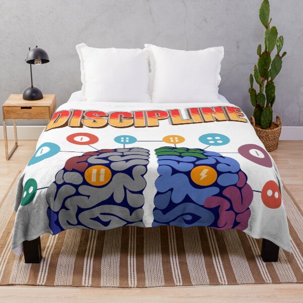 Item preview, Discipline Motivational Brain Graphic - Mental Focus Gym Apparel designed and sold by GraphixByHub.