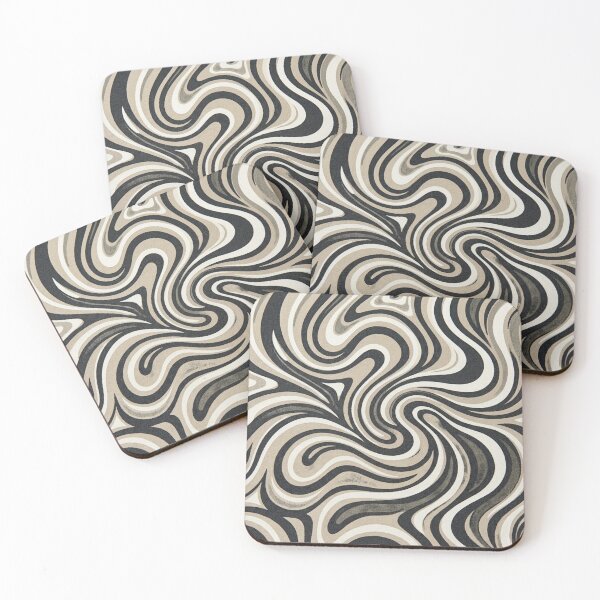 Item preview, Abstract Earthy Swirl Pattern in Stone Wash Black and Bone designed and sold by loccotown168.