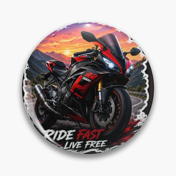 Item preview, Ride Fast Live Free – Sport Bike Sticker designed and sold by Ishratparween11.