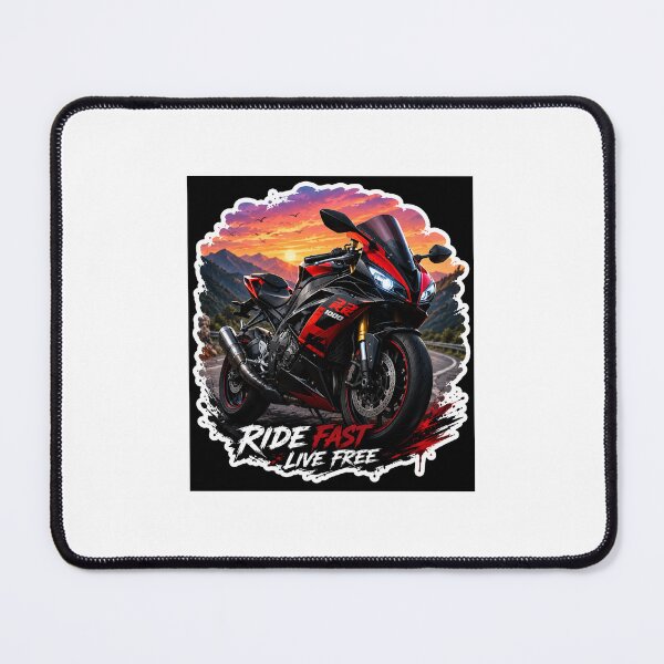 Item preview, Ride Fast Live Free – Sport Bike Sticker designed and sold by Ishratparween11.