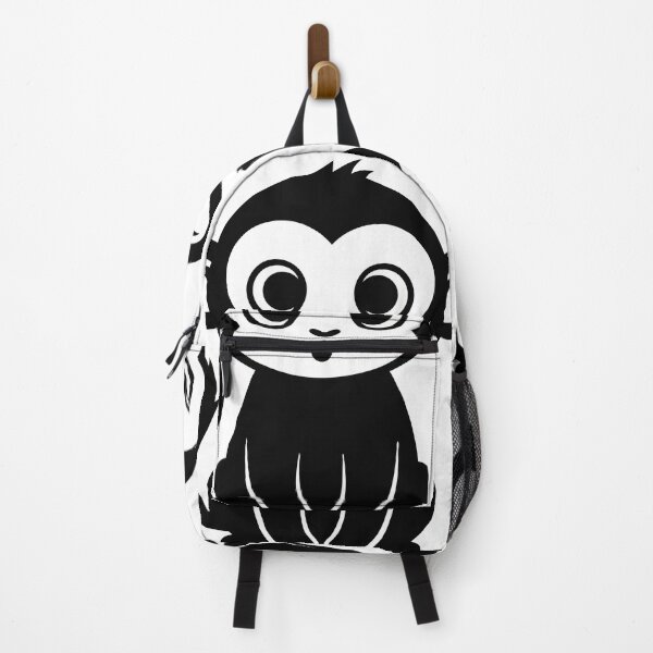 Item preview, Cute Baby Monkey Sticker - Kawaii Chibi Jungle Ape Silhouette Print Minimalist Surprised Chimpanzee Nursery Wall Art designed and sold by BestChoiceService.