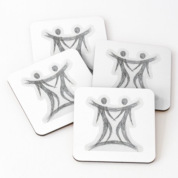 Item preview, Connected Souls Abstract Line Art designed and sold by Zodiac Celestial Art.