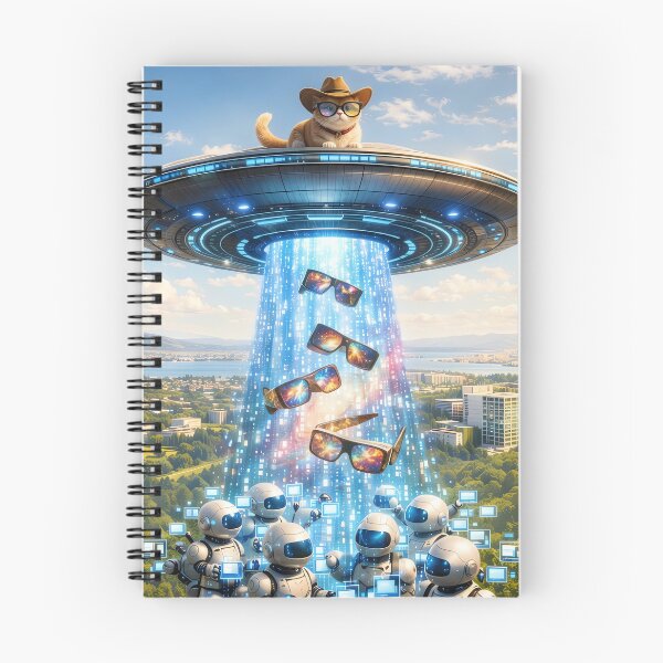 Item preview, Cowboy Cat Delivering New Tech designed and sold by M-Y-A-R-T-.