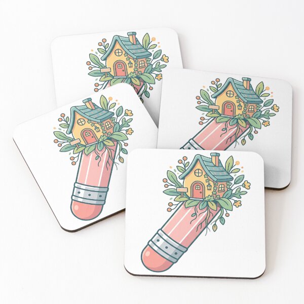 Item preview, Pencil Cottage — Where Ideas Grow Sticker designed and sold by CuteRage.