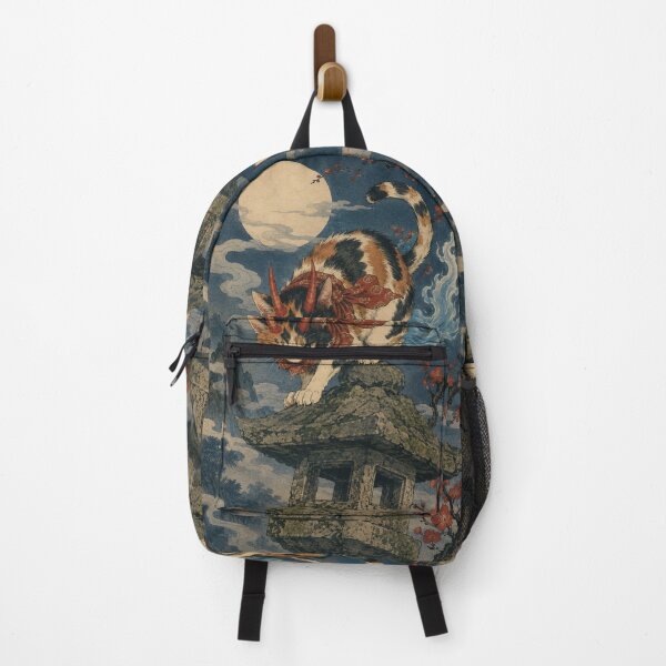 Item preview, Spectral Prowler - Vintage Japanese Oni Cat Ukiyo-e Woodblock designed and sold by bapupa.