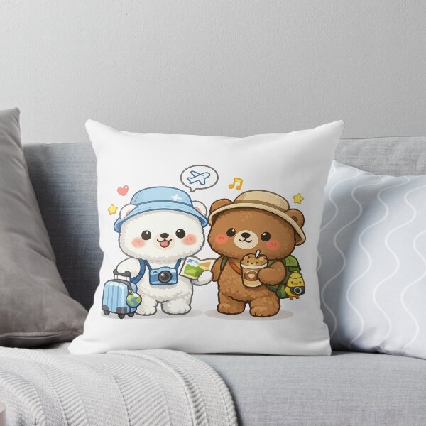 Item preview, White Bear & Brown Bear Traveling Together designed and sold by YnMstudio25.