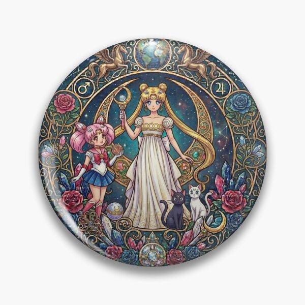 Item preview, Celestial Guardians: Sailor Moon Art Nouveau Circular Emblem designed and sold by VØDUM® STORE.