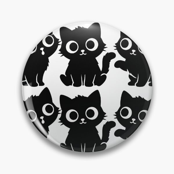 Item preview, Cute Black Kittens Sticker Pack - Kawaii Chibi Cats Pattern Sheet Minimalist Monochrome Playful Kitty Nursery Wall Art designed and sold by BestChoiceService.