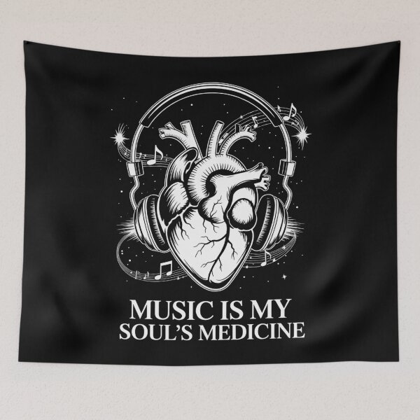 Item preview, Music Is My Soul's Medicine - Anatomy of Music - Aesthetic Music Lover Gift designed and sold by Design_Your_Day.