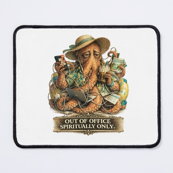 Item preview, Vacation Burnout Society – Octopus Out Of Office Spiritually Only designed and sold by ByAnad.