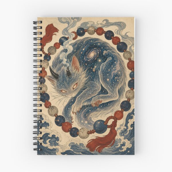 Item preview, Spirit Realm Sleeper - Vintage Japanese Oni Cat Ukiyo-e Woodblock designed and sold by bapupa.