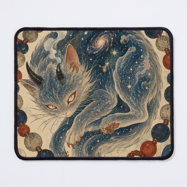 Item preview, Spirit Realm Sleeper - Vintage Japanese Oni Cat Ukiyo-e Woodblock designed and sold by bapupa.