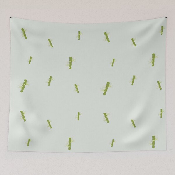 Item preview, Minimalist Japandi Bamboo Pattern Elegant Sage Green Ginkgo Leaves designed and sold by Eswa World | Store.