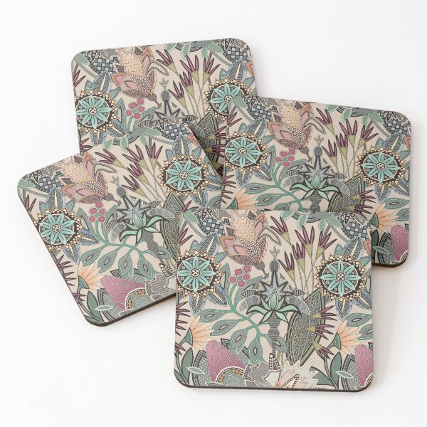 Item preview, steampunk chintz beige designed and sold by scrummy.