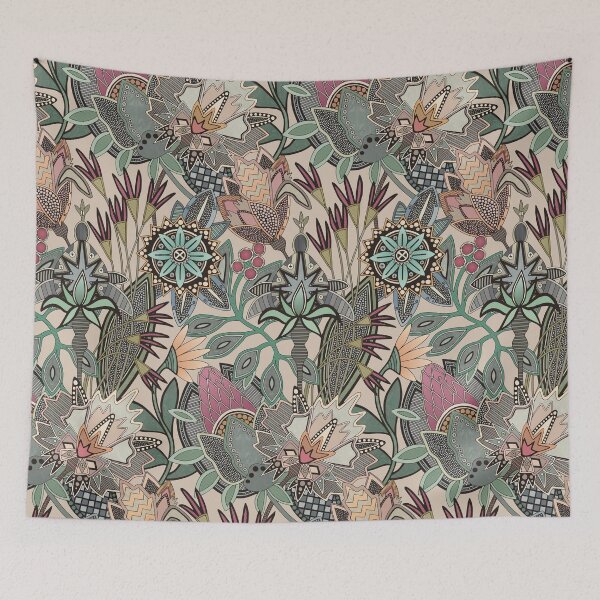 Item preview, steampunk chintz beige designed and sold by scrummy.