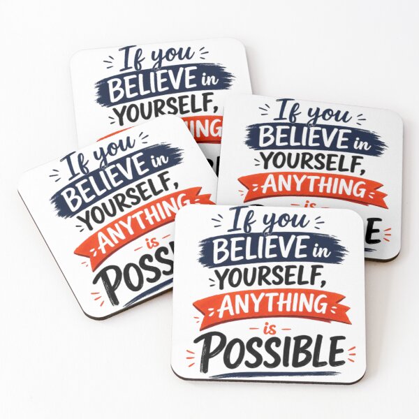 Item preview, If You Believe in Yourself Anything Is Possible Motivational Quote designed and sold by JeyaMMstores.