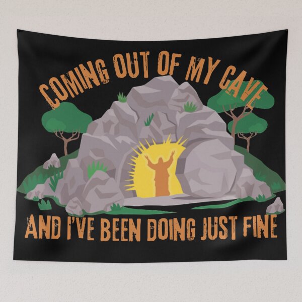 Item preview, Coming Out Of My Cave Jesus Resurrection designed and sold by Bexcy_Boo.