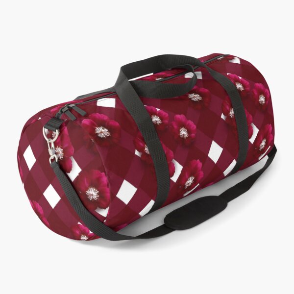 Item preview, Dark Burgundy Diamond Check And Deep Red Floral Pattern designed and sold by igraphixart.