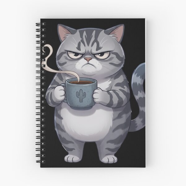 Item preview, Grumpy Grey Tabby Cat Coffee Mug Cactus designed and sold by CrystalMineArts.
