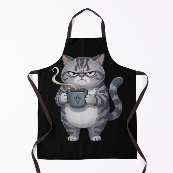 Item preview, Grumpy Grey Tabby Cat Coffee Mug Cactus designed and sold by CrystalMineArts.