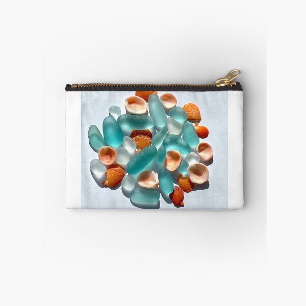 Item preview, Seaglass aqua and shells designed and sold by Jums-Med.