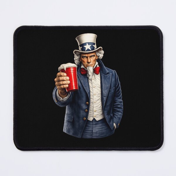 Item preview, Uncle Sam Holding Red Party Cup Patriotic Drinking Design designed and sold by TheTrendsDesk.