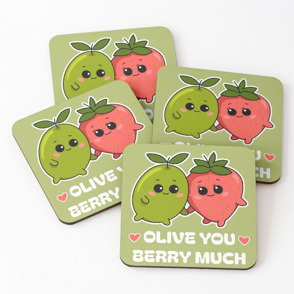 Item preview, Olive You Berry Much – Cute Kawaii Berries designed and sold by Skryp-art.