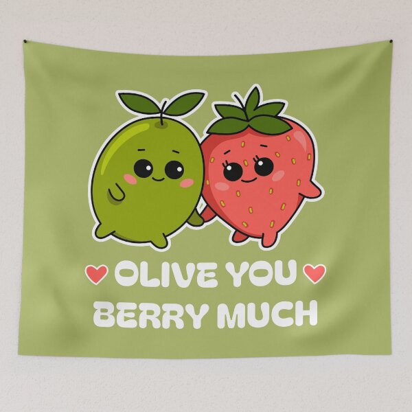 Item preview, Olive You Berry Much – Cute Kawaii Berries designed and sold by Skryp-art.