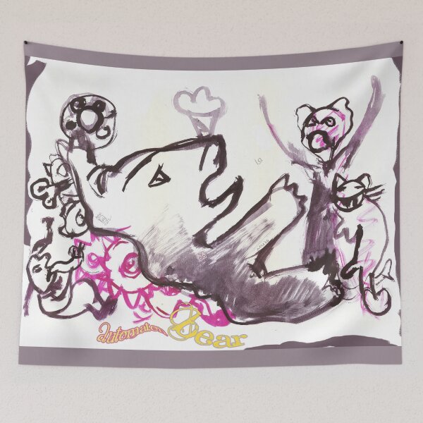 Item preview, Automaton Toy Bear with Musical Friends (Original Ink Drawing by ACCI) designed and sold by VanyssaGraphics.