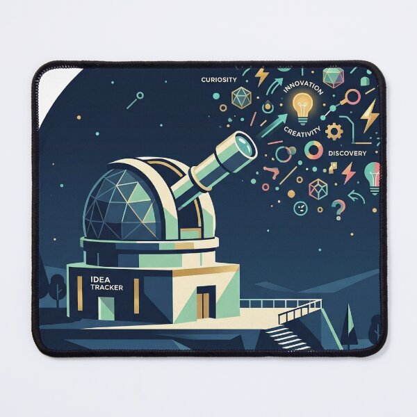 Item preview, Idea Observatory — Where Curiosity Becomes Creation Sticker designed and sold by CuteRage.