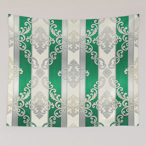 Item preview, Green & Gray Striped Baroque designed and sold by DesignsByPrnces.
