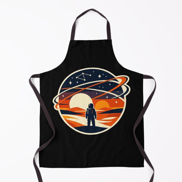 Item preview, Cosmic Explorer Gazing at Dual Moons Retro Futuristic Sticker designed and sold by Timeless Junction.