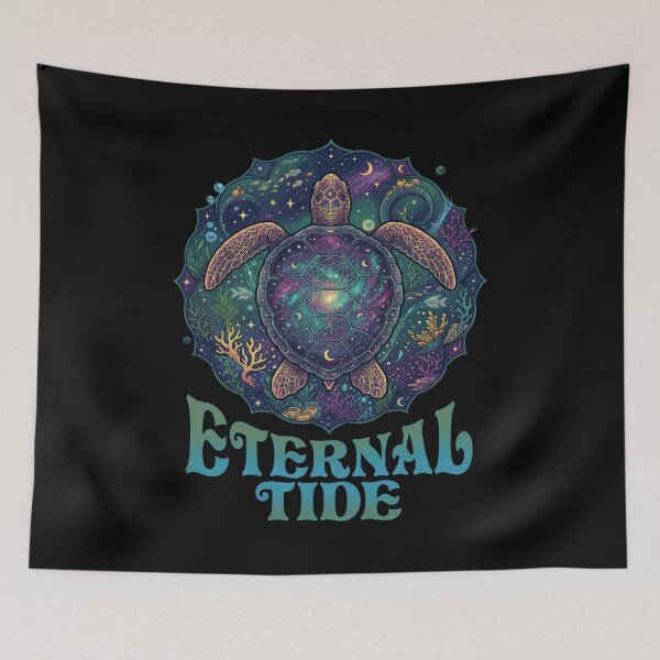 Item preview, Cosmic Sea Turtle Galaxy Mandala Psychedelic Art designed and sold by AvalonMoss.