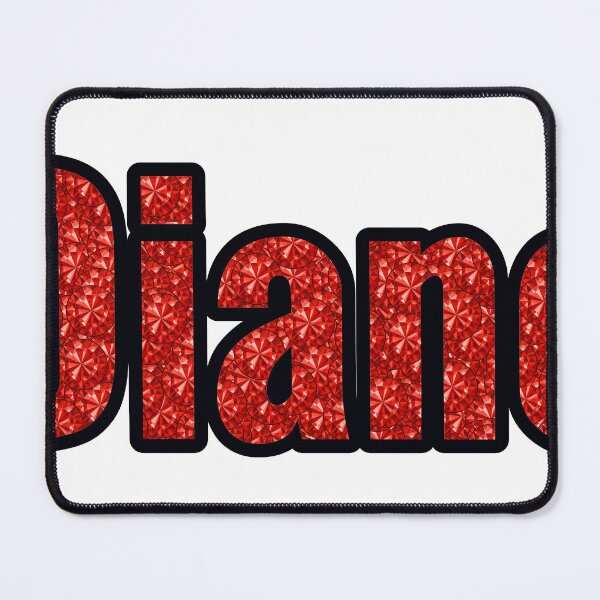 Item preview, Diane Girl Name Red Rhinestone Texture designed and sold by TheIconSmith.