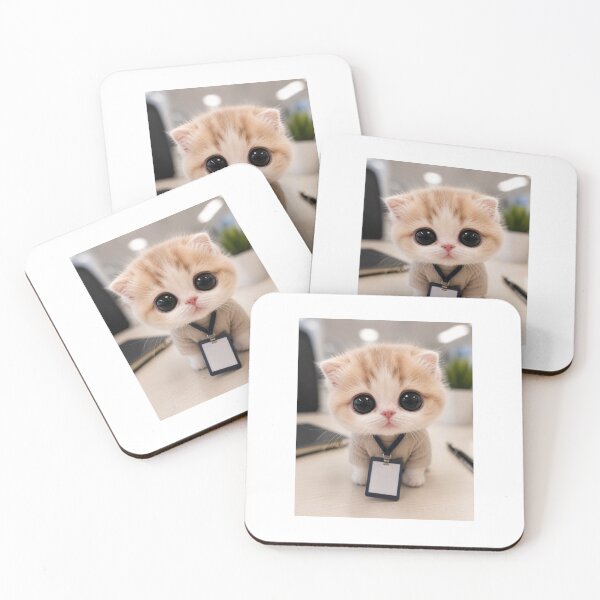 Item preview, Tiny Office Intern Cat designed and sold by LovelyCatGalaxy.