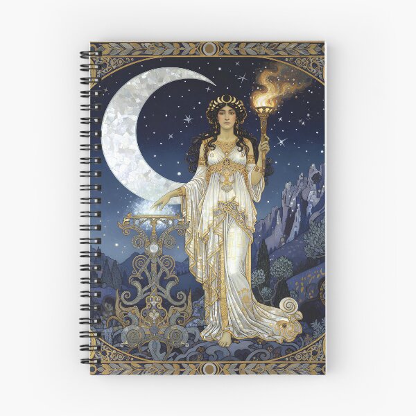 Item preview, Phoebe the Gold-Crowned | Greek Goddess of Moonlight and Prophecy designed and sold by Stoneflower-Art.