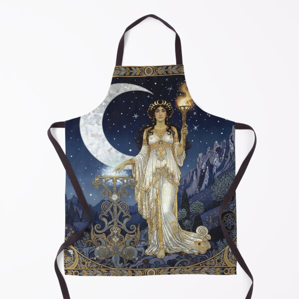 Item preview, Phoebe the Gold-Crowned | Greek Goddess of Moonlight and Prophecy designed and sold by Stoneflower-Art.