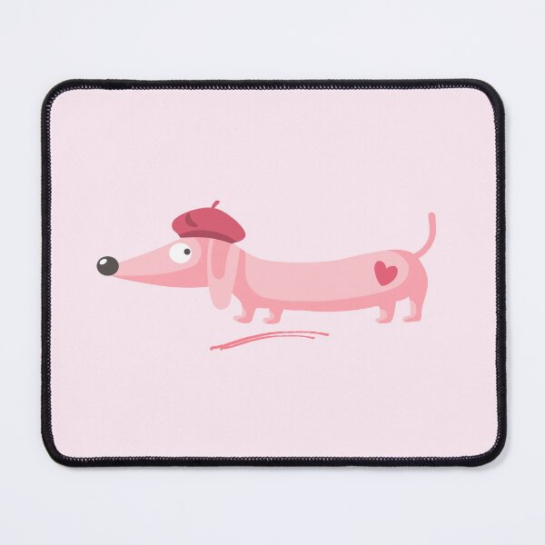 Item preview, Pink Daschund Cute Dog Illustration designed and sold by AnulaArt.