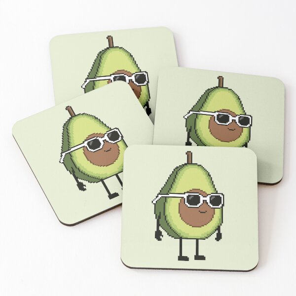 Item preview, Avocado half Pixel designed and sold by White Rim Mates.