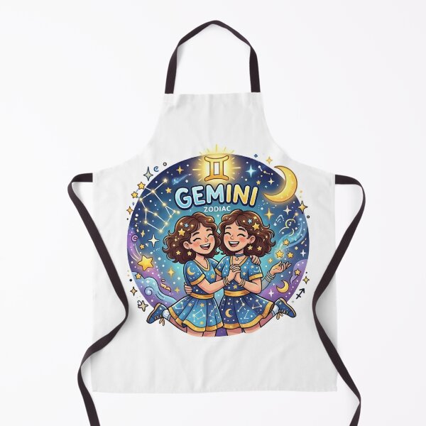Item preview, Cute Gemini Zodiac Sign Twins Astrology designed and sold by Zodiac Celestial Art.