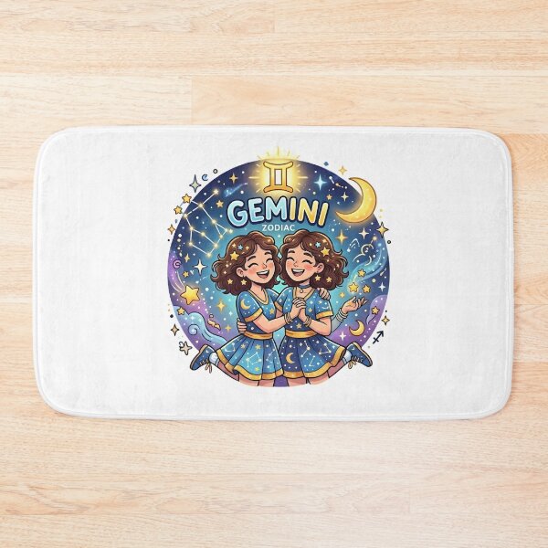 Item preview, Cute Gemini Zodiac Sign Twins Astrology designed and sold by Zodiac Celestial Art.