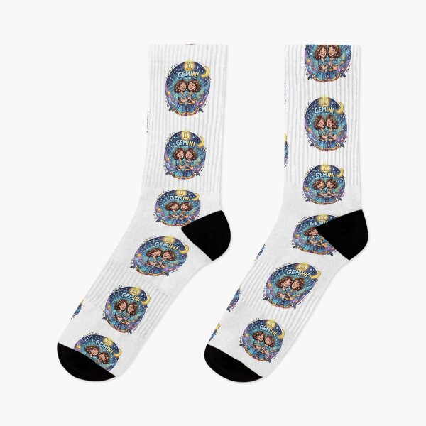 Item preview, Cute Gemini Zodiac Sign Twins Astrology designed and sold by Zodiac Celestial Art.