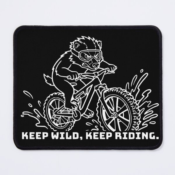 Item preview, Keep Wild Keep Riding Badger MTB Mountain Biking T-Shirt designed and sold by The Bold Line Studio.