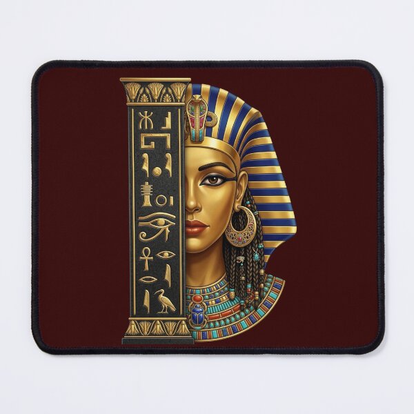 Item preview, Royal Egyptian Queen Portrait with Hieroglyphics | Ancient Egypt Art designed and sold by Queen Cleopatra.