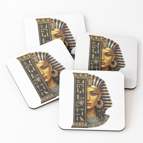 Item preview, Royal Egyptian Queen Portrait with Hieroglyphics | Ancient Egypt Art designed and sold by Queen Cleopatra.