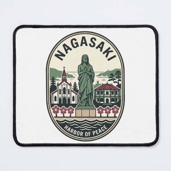 Item preview, Nagasaki Harbor of Peace Vintage Japan Travel Badge designed and sold by k3rstman1.