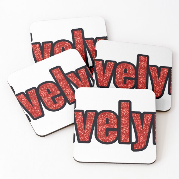 Item preview, Evelyn Girl Name Red Rhinestone Texture designed and sold by TheIconSmith.