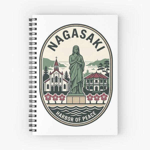 Item preview, Nagasaki Harbor of Peace Vintage Japan Travel Badge designed and sold by k3rstman1.